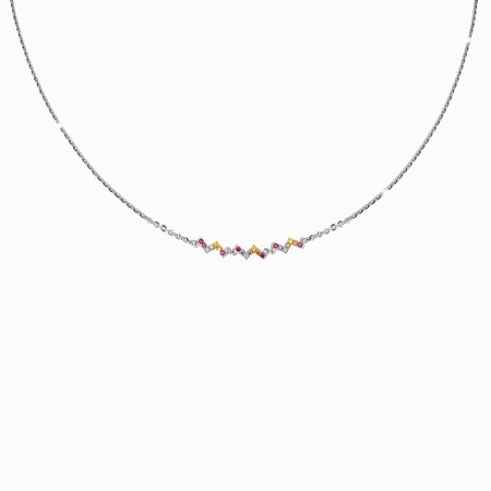 Rebecca Dubai Silver Necklace